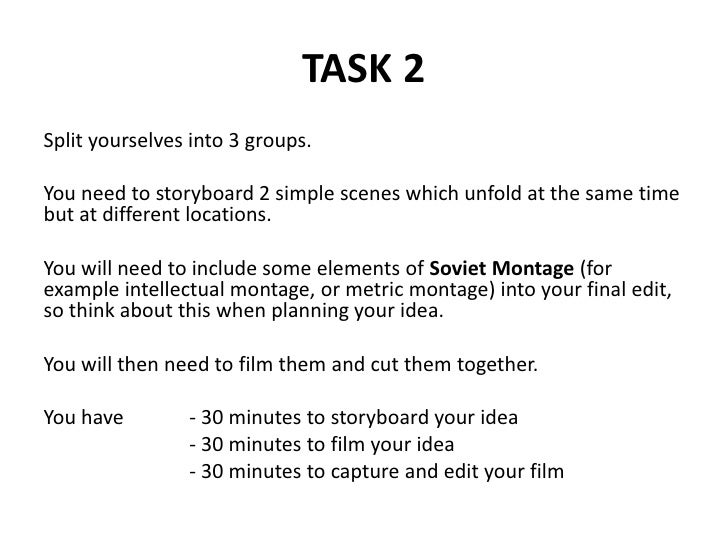 lesson 3 parallel editing montage how to format a montage