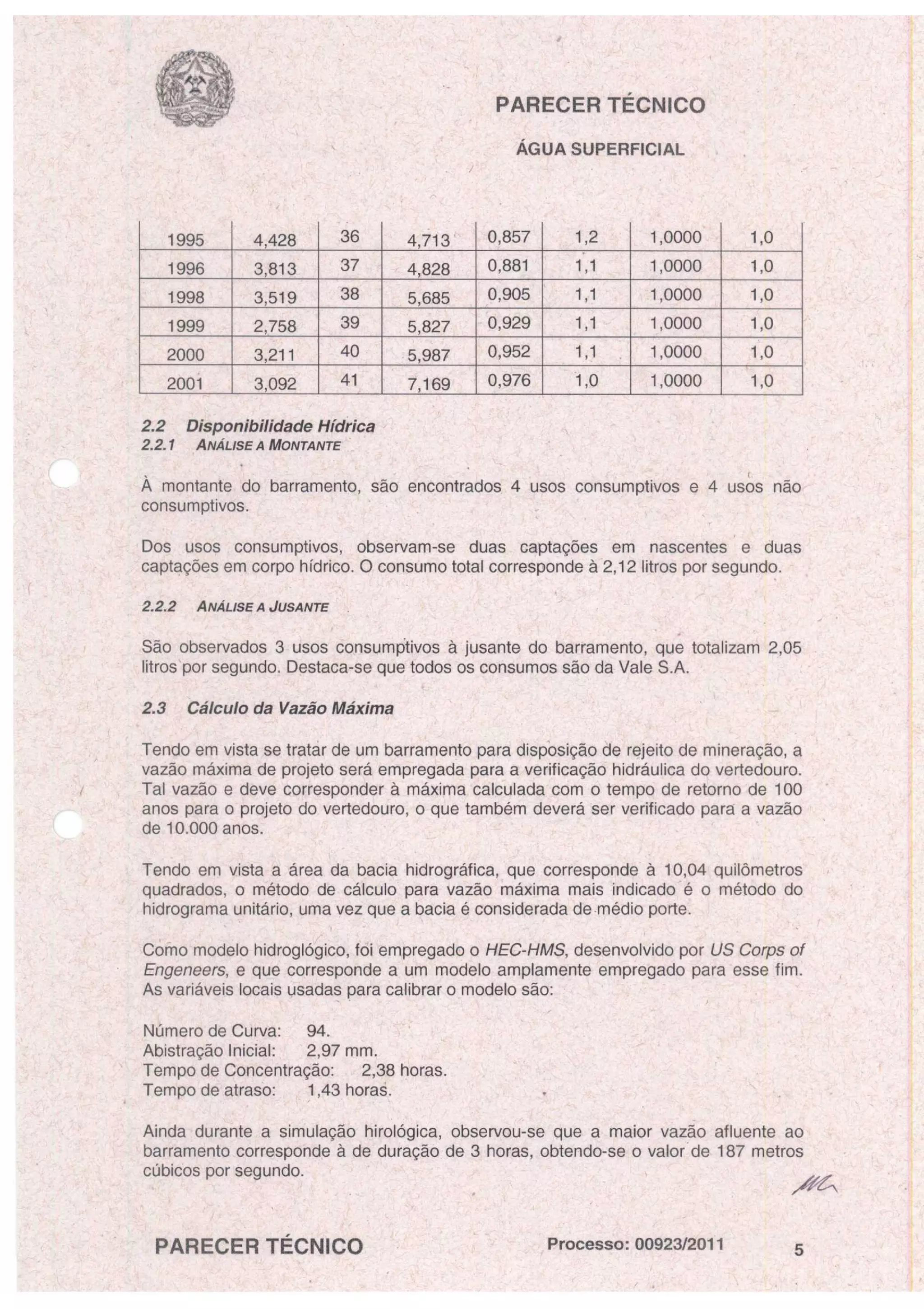 parecer tecnico - 00923-2011