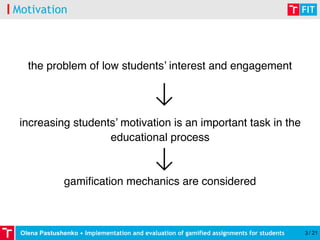Increasing students’ motivation by using virtual learning environments ...