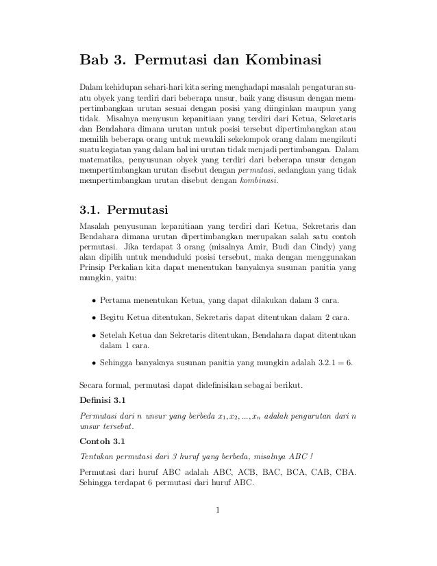 Permutasi Dan Kombinasi
