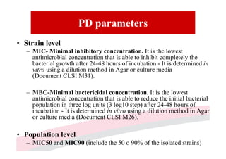 Mic50 3. pharmacokinetic and pharmacodynamic priniciples for antibiotic us in ...