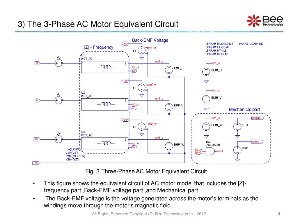 3Phase AC Motor Model (LTspice)