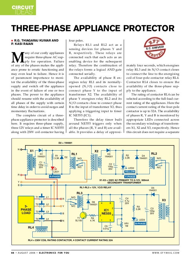 3 phase appliance protector
