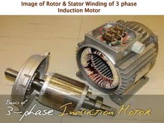 Image of Rotor & Stator Winding of 3 phase
Induction Motor
 