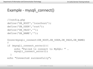 3 php-connect-to-my sql | PPT