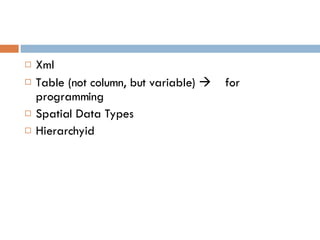 Xml Table (not column, but variable)     for programming Spatial Data Types Hierarchyid 