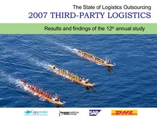 Results and findings of the 12 th  annual study   The State of Logistics Outsourcing 2007 THIRD-PARTY LOGISTICS 