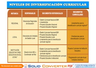 NIVELES DE DIVERSIFICACIÓN CURRICULAR
NIVELES DE DIVERSIFICACIÓN CURRICULAR




 14/06/2010
 