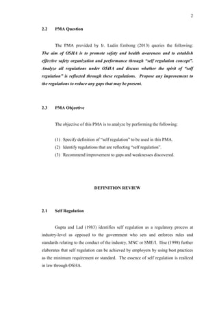 3 pma salehuddin - analysis osh legislation | PDF