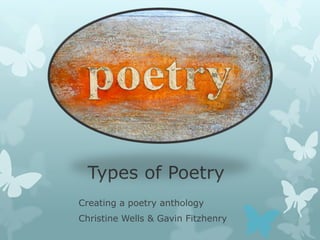 Types of Poetry
Creating a poetry anthology
Christine Wells & Gavin Fitzhenry
 