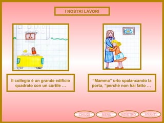 CHIUDI MENU AVANTIINDIETRO
I NOSTRI LAVORI
Il collegio è un grande edificio
quadrato con un cortile …
“Mamma” urlo spalancando la
porta, “perché non hai fatto …
 