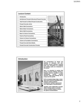 Precast Notes Precast-concrete Details | PDF