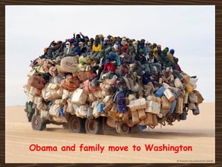 Obama and family move to Washington
 