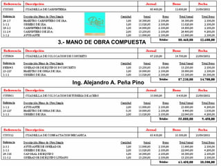3.- MANO DE OBRA COMPUESTA




    Ing. Alejandro A. Peña Pino
 