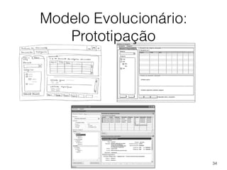 Modelo Evolucionário:
Prototipação
34
 