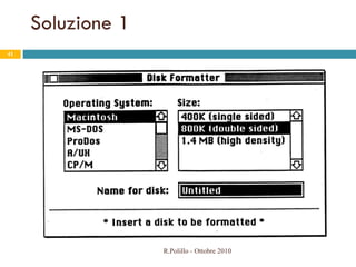 Soluzione 1 R.Polillo - Ottobre 2010 