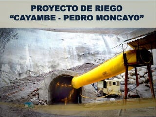 PROYECTO DE RIEGO
“CAYAMBE - PEDRO MONCAYO”
 