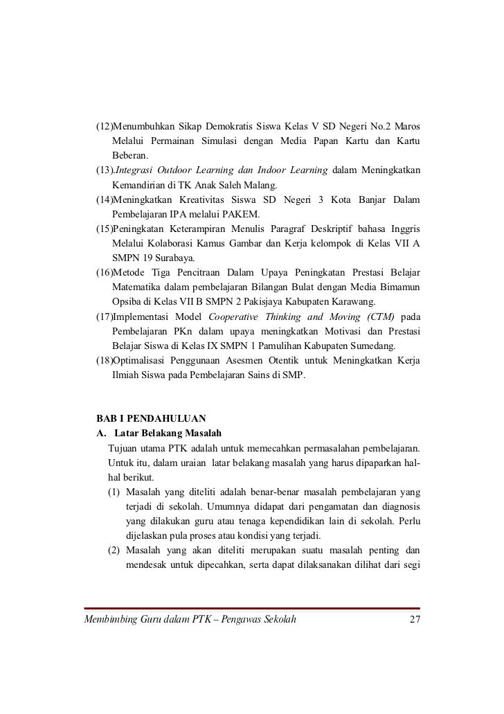 PENELITIAN TINDAKAN KELAS