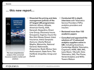 Ptolemus Consulting Group Evolution De L Assurance Telematique En E