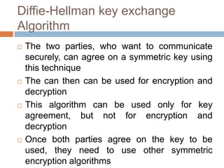Principles of public key cryptography and its Uses | PPT