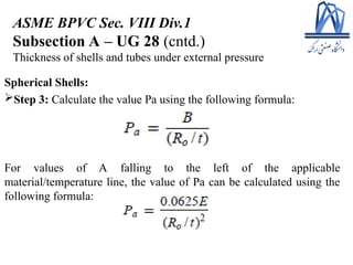 Shell Length Formula Asme SECTION-VIII RULES FOR CONSTRUCTION OF PRESSURE VESSELS | PPT