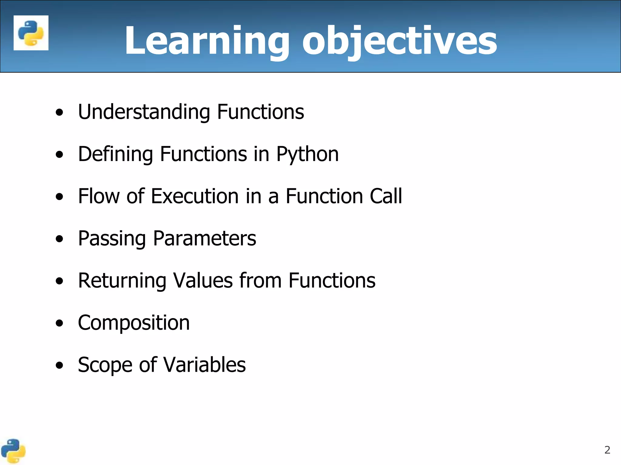 Python functions | PPT