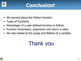 Python functions | PDF | Programming Languages | Computing