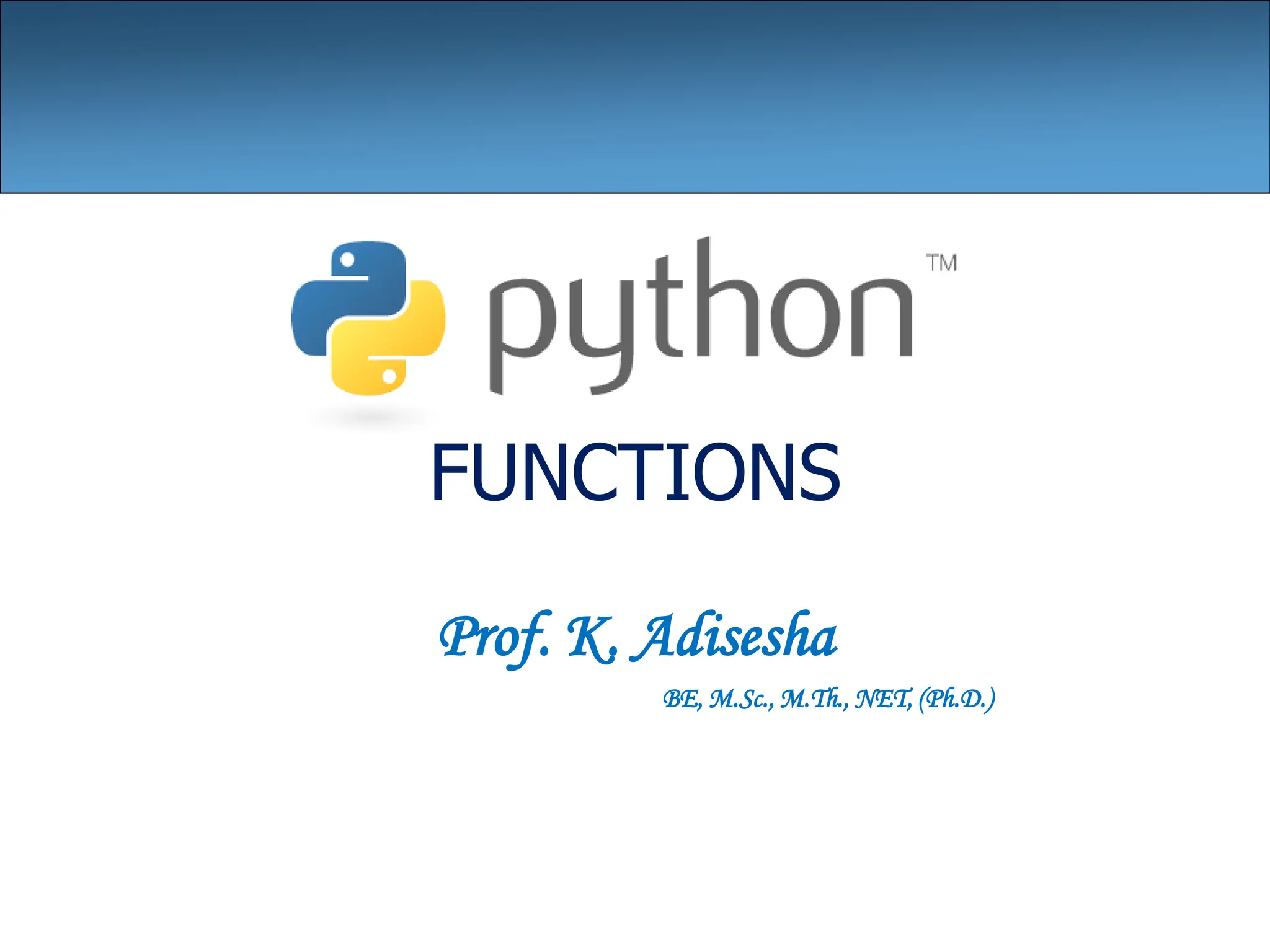 3-Python Functions.pdf in simple......... | PPT