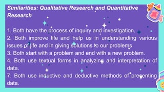 3-Quantitative and Qualitative Research and principles | PPTX