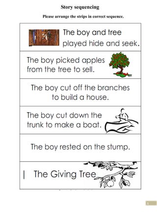 Story sequencing
Please arrange the strips in correct sequence.




                                                 1
 
