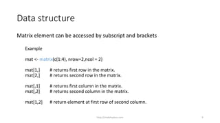 3 R Tutorial Data Structure | PPT
