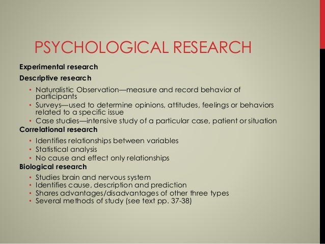 Psychology 100 Research Design