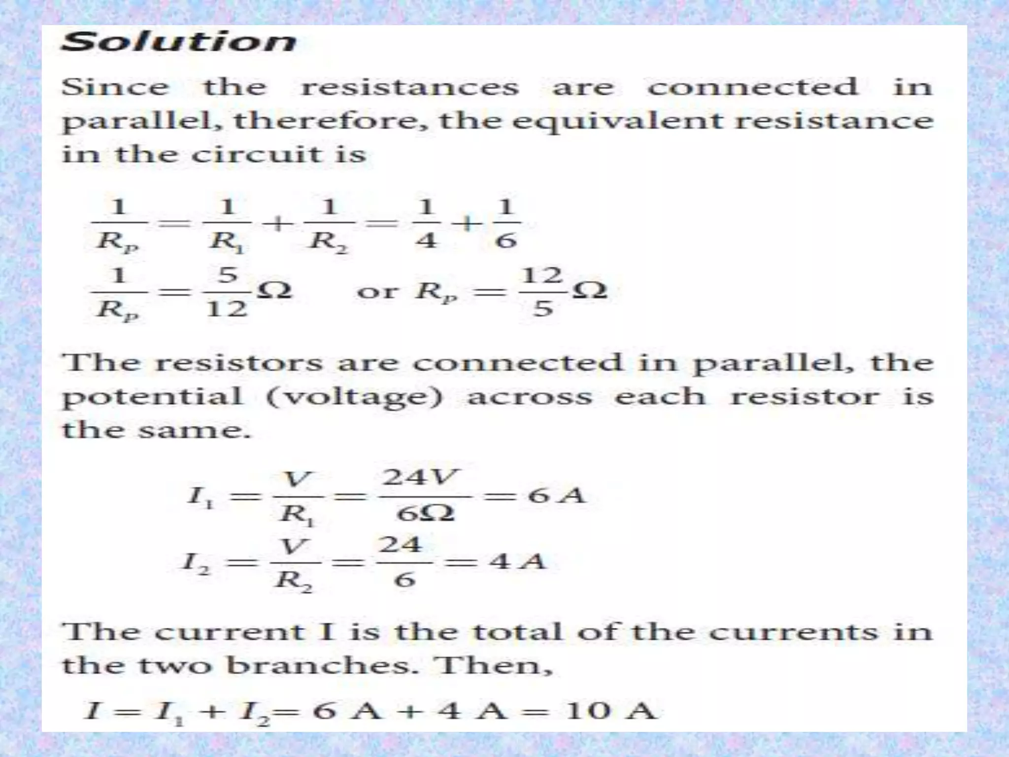 RESISTORS IN SERIES AND PARALLEL