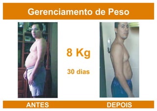 8 Kg 30 dias Gerenciamento de Peso ANTES DEPOIS 