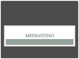 MEDIASTINO
 