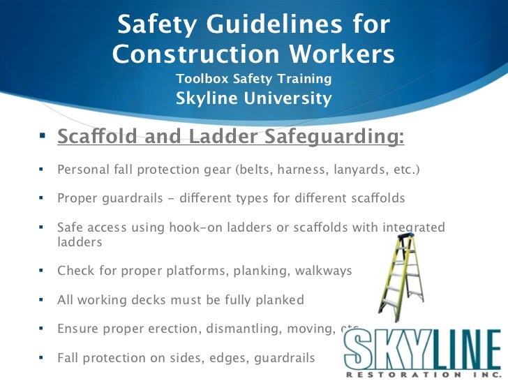 3. safety guidelines for construction workers