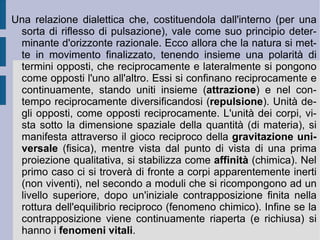 Hegel all'università di Berlino (1841). Qui capeggia la reazione anti-hegeliana, avendo come uditore Kierkegaard.  Lo sviluppo della speculazione schellinghiana pare essere stato abbastanza articolato e complesso: da un'iniziale posizione di adesione entusiastica alla trasformazione metafisica operata da Fichte nei confronti della filosofia kantiana (1795-1796;  L'Io come principio della filosofia ), egli passò ad un recupero della dimensione immediatamente creativa e dialettica dello spirito, grazie al quale sviluppò il proprio iniziale sistema di filosofia della natura (1797-1799;  Idee per una filosofia della natura ,  Intorno all'anima del mondo ,  Primo abbozzo di un sistema della filosofia della natura ). Nella fase successiva egli accentuò il proprio idealismo trascendentale (1800;  Sistema dell'idealismo trascendentale ), per poi procedere lungo questa strada all'affermazione prima della forma determinante dell'identità (1801-1805;  Bruno o il principio divino e naturale delle cose ), poi dell'orizzonte infinito della libertà ( Ricerche filosofiche sull'essenza della libertà umana , 1809 ). Alla fine la sua speculazione rese concreto in maniera religiosa quest'orizzonte, addivenendo ad una forma di filosofia positiva ( Filosofia della mitologia ,  Filosofia della Rivelazione ). 