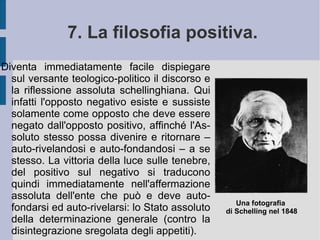Ispirazione, entusiasmo, meditazione e consapevolezza costituiscono pertanto e di seguito la prima forma sorgiva della creatività indefinita e spontanea, che diventa in seguito forma apparentemente riflessa e dotata di una sua apparente autonomia e vita, infine riferibile ad un orizzonte infinito di senso e di significato. Schelling dà così atto nel campo della produzione artistica dell'inserzione di una molteplicità di determinazione infinita: l'oggetto artistico non è in realtà finito, perché contiene in se stesso la possibilità e la necessità di un richiamo all'infinito ed alla sua opera di determinazione (cfr. Michelangelo Buonarroti). In questo modo l'Assoluto può ergersi come punto di vista e di sguardo sintetico, che differenzia ed unisce spirito e natura (cfr. tradizione neoplatonica rinascimentale). Energia, forza e direttività esprimono dunque, non solo l'ordinamento progressuale cosmico, ma anche quella specialissima sua rappresentazione completa che è l'arte.  