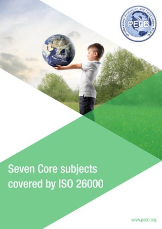 Seven Core subjects 
covered by ISO 26000 
www.pecb.org 
 