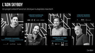 Un projet collectif lancé en 2014 par 4 utopistes new tech
GREGORY DUHAMEL
Expert en développement de solutions web
et mob...