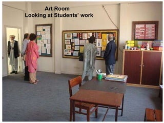 Art Room Looking at Students’ work 