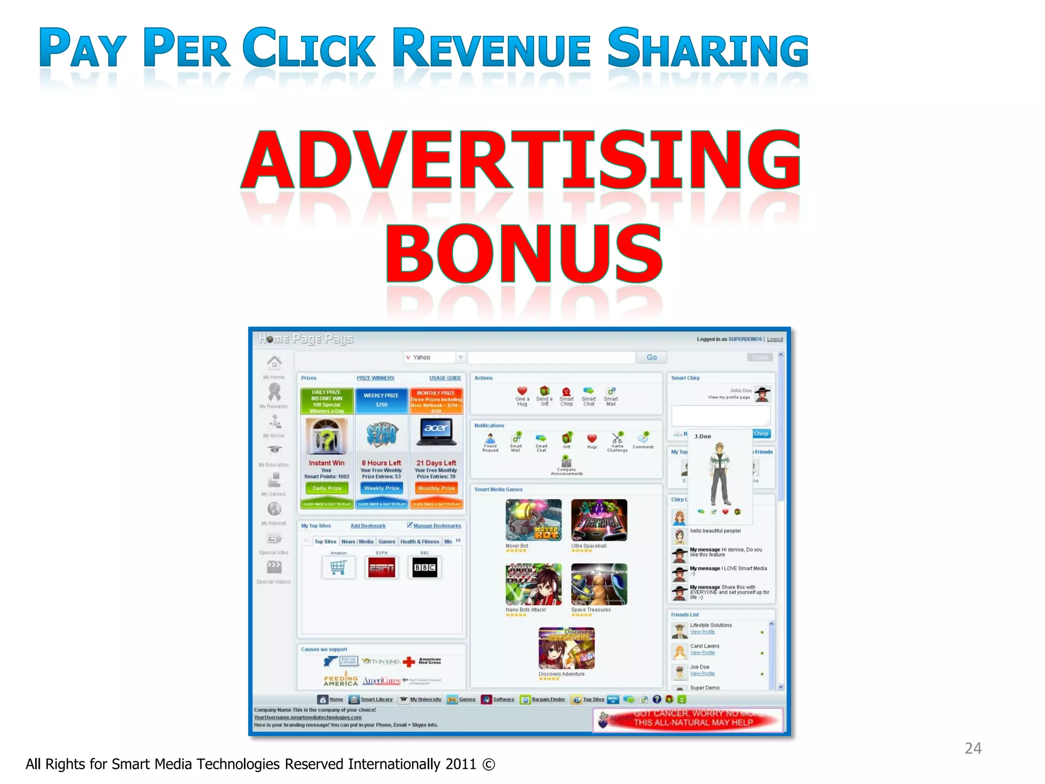 24
All Rights for Smart Media Technologies Reserved Internationally 2011 ©
 