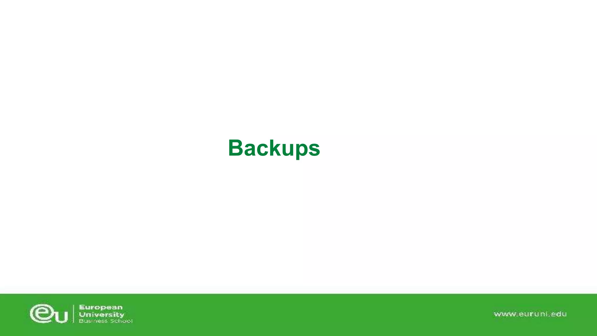 Backups 
 