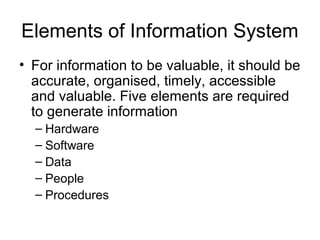 3 softwares and elements of information system | PPT
