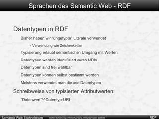 Sprachen des Semantic Web - RDF Wie unterteilt man Graphen? Grundsätzlich mehrere Ansätze möglich 