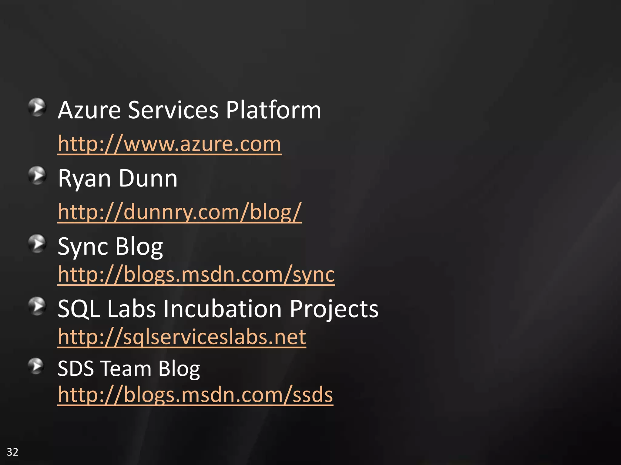3. Sql Services 概览