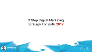 3 Step Digital Marketing
Strategy For
 