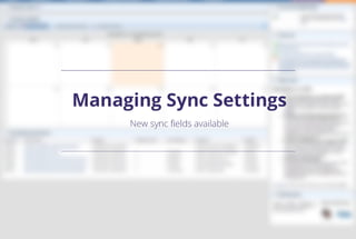 Bid Management Enhancements - Managing Sync Settings