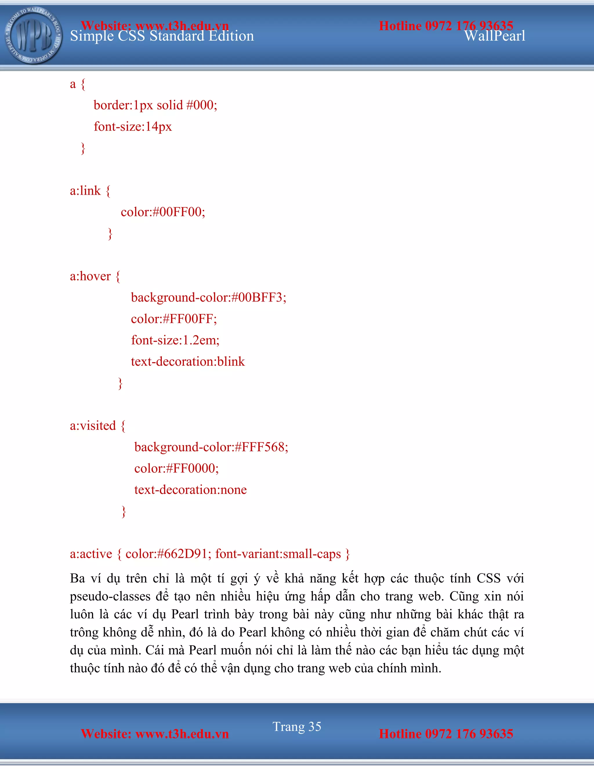 Tài liệu CSS tiếng việt cơ bản | PDF