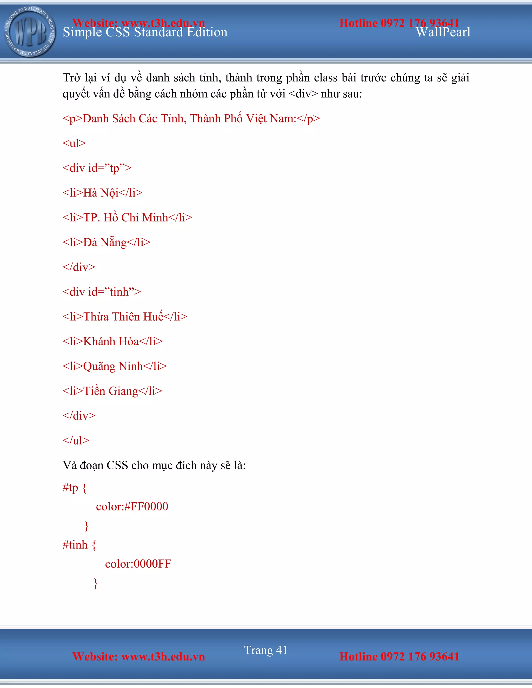 Tài liệu CSS tiếng việt cơ bản | PDF